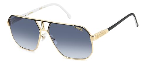 Carrera Men's Casual Pilot Sunglasses, Black Gold/Blue Shaded, 62/14/145