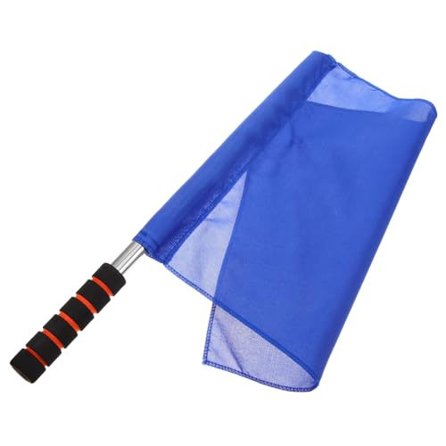Balacoo Waving Flags for Racing Official Flag Conducting Racing Flags Handheld Signal Flags Referee Flag Equipment Handheld Flags Football Hand Signal Flag Stainless Steel Fan Warning Flag, Blue