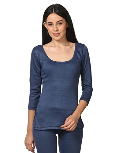 Image of Alfa Fleece Women's Scoop Neck Three Quarter Sleeves Thermal Top for Winter