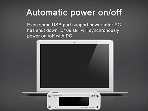 topping d10s dac mini usb dac xmos xu208 es9038q2m dsd256 pcm 384khz hi-res audio desktop audio decoder silver