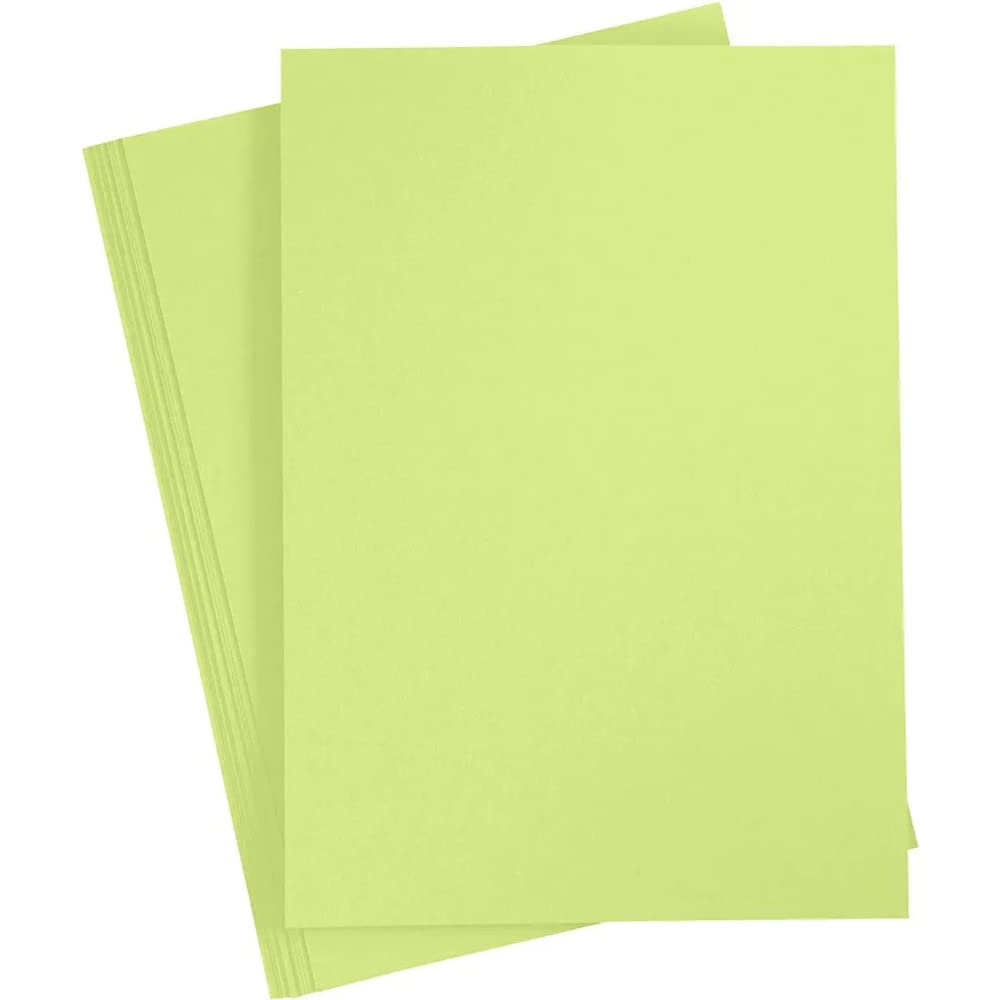 20 Lime Green A4 180gsm Card Sheets for Crafts