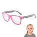 Gudzws Kids Anti Blue Light Glasses Rectangle Plastic Frame Protect Eyesight from Digital Display Computer TV Boys Girls Child Unisex Pink (Suitable for 5-12 Years Old)