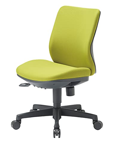 [身体を預けた瞬間に感じる極上の掛け心地 肘なし]アイコ オフィスチェア デスクチェア 人間工学 リクライニング テレワーク (ローバック/イエローグリーン)