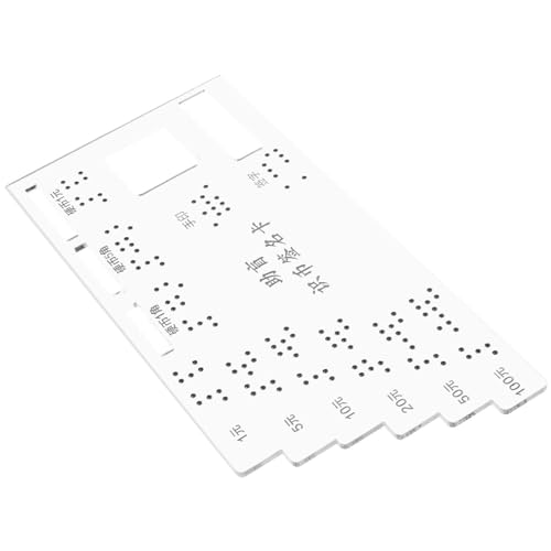 Healvian Braille Card Acrylic Braille Label Card Braille Card Board Outdoor Braille Sign Braille Attention Card for Blinder Accessory