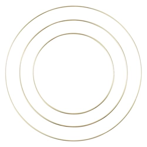 Hemobllo 3pcs Hoops for Crafting Iron Rings for DIY Dream Catcher Wreath for Floral Arrangement and Home Decor