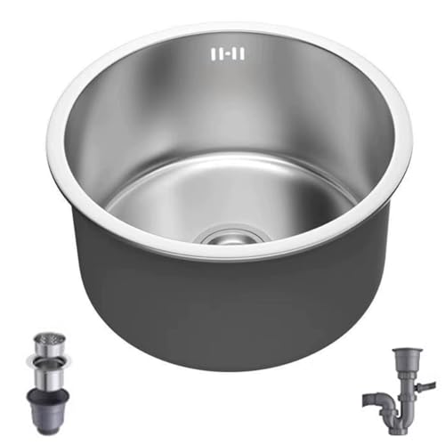 Évier de bar rond en acier inoxydable encastrable compact 40cm - 2