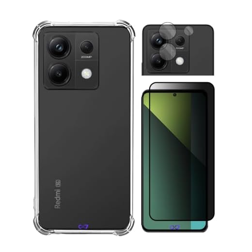 COMBO Película Privacidade 3D + Capa Anti-Impacto + Pelicula Câmera Para Redmi Note 13 Pro 5G (Tela 6.67") - C7 Company