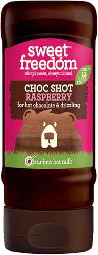 Sweet Freedom Choc Shot Raspberry- Refined Sugar Free Chocolate Syrup for Coffee Milkshakes & Baking High Fibre Vegan Only 13 Calories Per Teaspoon (Pack of 1)