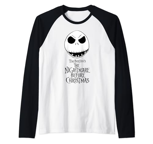T-shirt raglan Disney au logo féroce de L'Étrange Noël de monsieur Jack