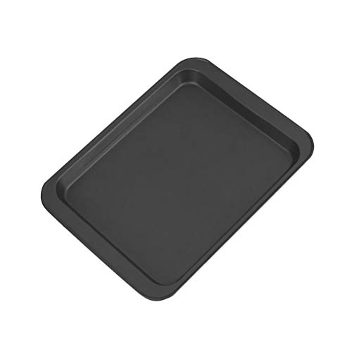 Prevessel Backblech Antihaft Kuchenblech Metallische Ofenblech mit Antihaftbeschichtung Rechteckige Brotkuchenform Kuchenblech Blech DIY Backformen Backformen 24x18CM Cover