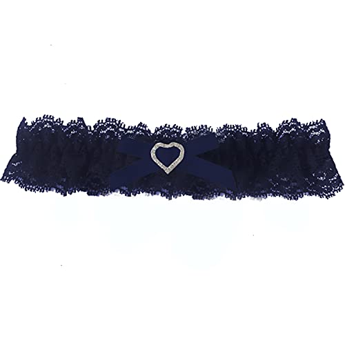 Image of Blue Garters for Bride Wedding Garter Set for Bride Bridal Garter Leg Thigh Blue