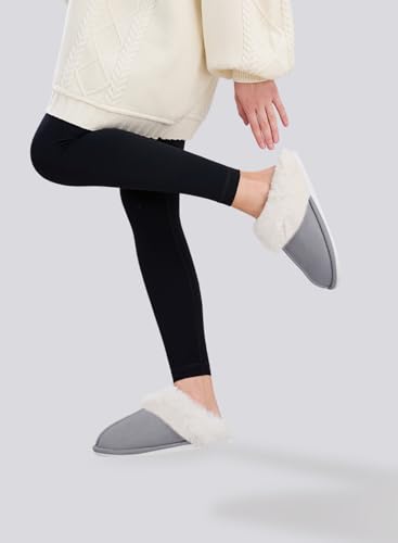 Baobeijidao Womens Slippers Soft Fuzzy House Slippers for Women Memory Foam Fluffy Slip On Non Slip Plush Slippers Winter Warm Slide Indoor Outdoor 5