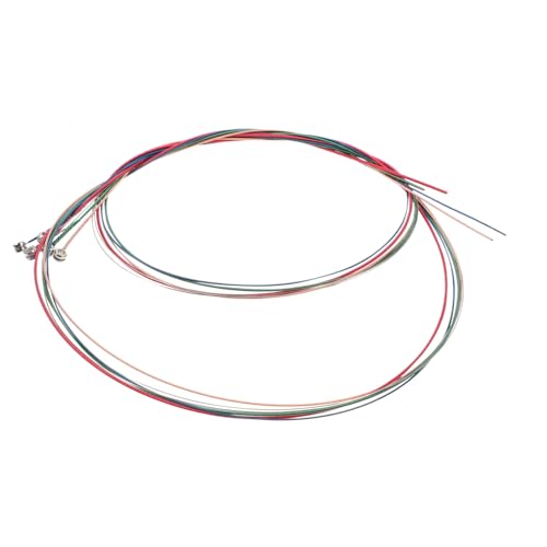 Yardwe 6 piezas Cuerdas de Guitarra Acústica Metálicas Coloridas Accesorios de Reemplazo para Guitarra...