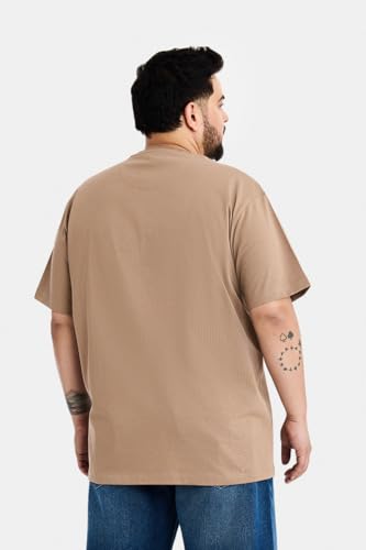 Image of SNITCH Men Polo Plus Size T-Shirt | Knitted Solid Polo with Contrast Tipped Collar & Logo Embroidery | 100% Cotton Breathable Lightweight Smart Casual Wear