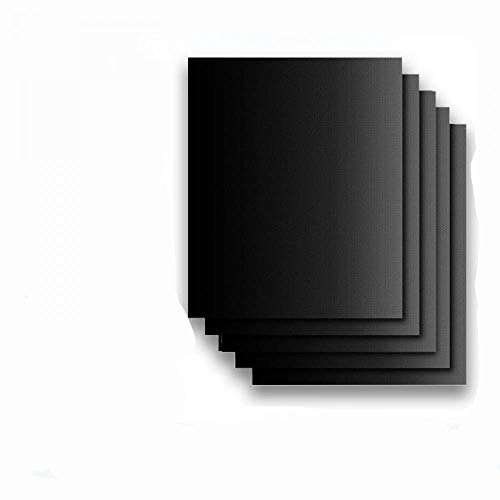 5 Schwarz Barbecue Matten, Nicht-stick Grill Matte, Wiederverwendbare, Leicht Zu Reinigen, Geeignet Für Holzkohle Grill, Gas Grill Und Elektrische