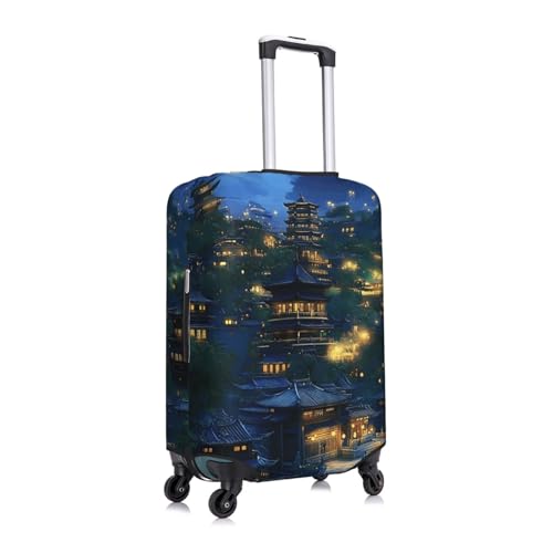 Asian Style Elastic Travel Luggage Cover, Washable Spandex Suitcase Protector, Anti-Scratch Fits 18-32 Inch3