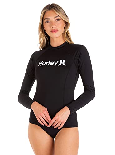 Hurley Women's Standard OAO Mock Neck Long Sleeve Rashguard