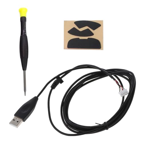 Limtula Kits De Repuesto De Cables De Ratón De con Patas De Patín Y Destornillador Reforzado para Modelos G300 G300S Herramientas Profesionales De Mantenimiento De Ratón