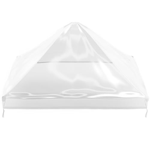 GRAFT Pavillon Abdeckung 3x3m | Schutzhaube für Gartenpavillon | Pavillondach Regenschutz | Gazebo Ersatzbezug | Wasserdicht Transparent | Wasserfeste Pavillon Abdeckplane | Wetterschutz Gartenzelt