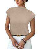 Business Casual Outfits for Women Trendy Fall Clothes Spring Summer Tops Mock Neck Short Sleeve...