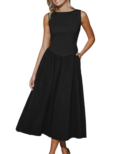 sleeveless fall dress CUPSHE Women's Party Crew Neck Slim Fit Drop Waist Pockets Knit Maxi Formal Dress Black, M at Amazon Women's Clothing store teen girls dresses Hidden back zipper... Casual Dress Pakistani Casual size:8.5 US