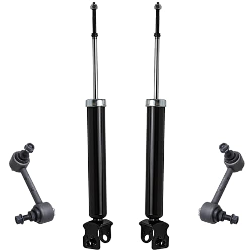 Image of Detroit Axle - Rear 4pc Shock Absorbers Kit for 03-06 Infiniti G35, 03-05 Nissan 350Z, 2 Shock Absorbers 2 Sway Bar Links 2003 2004 2005 Replacement