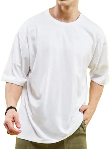 panday cloths Men Oversized Cotton Round Neck Half Sleeve Street Style Graphic T Shirt Relaxed Fit Casual Fashion Top-picture-44