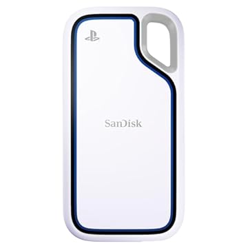 SSD Externo SanDisk Extreme PS5, 1TB, USB 3.2 Gen 2, Portátil, Leitura: 1000 MB/s, Compatível com PS5, Branco - SDSSDE62P-1T00-G25