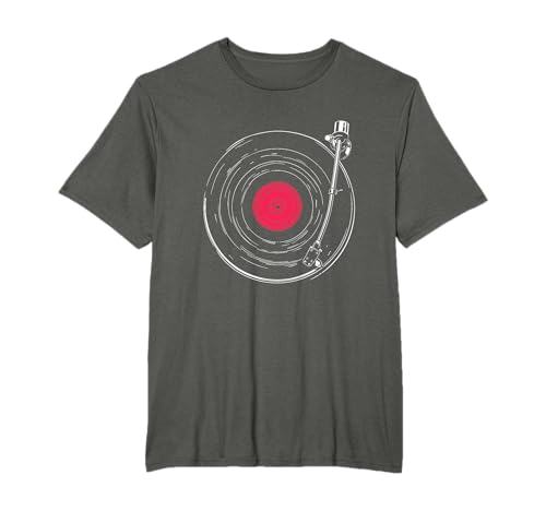 Vintage Discos Tocadiscos Música   Retro Vinilos Camiseta