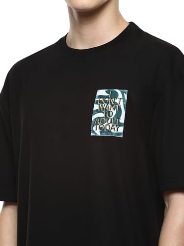 Image of hummel Steeze Men's Oversize Fit, Drop Shoulder Crew Neck Graphic Print Casual T-Shirt