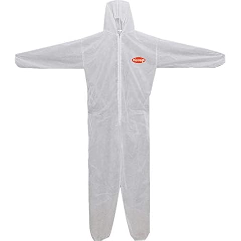 MICROSAFE Large White Disposable Boiler Suit Cover