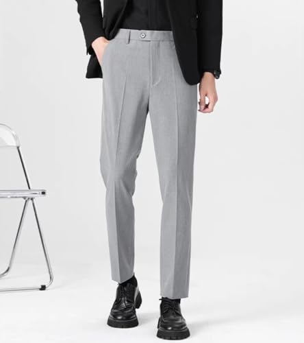 Men's Fit Pants Slacks Casual Slim Fit Business Gurkha Pants4