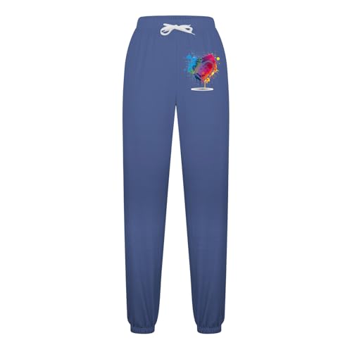 Sweatpants Women Baggy Heart Shaped Printing Fashion Sweatpant Drawstring High Rise Lounge Pants with Pockets4