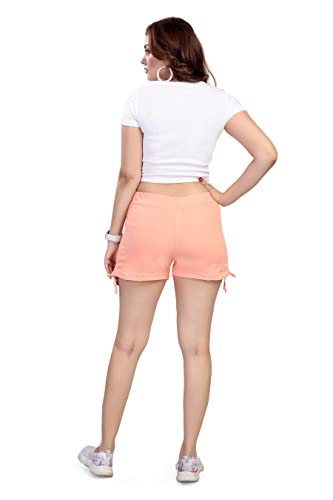 Image of TWGE Womens Cotton Hot Shorts - Short Pants for Ladies Stretchable Athletic Shorts Comfortable Fit with Elastic Waistband - Active Wear Ideal for Gym Yoga & Nightwear