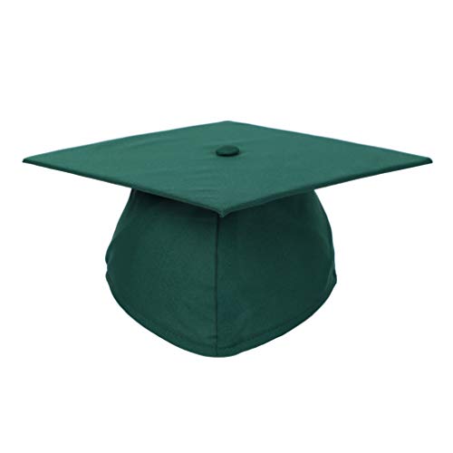 Newrara Unisex Matte Adult Graduation Cap Only (Forest Green)