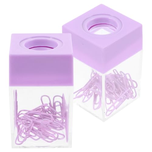 SEWACC Student Home School Stationery Binder Clip Holders 2 Pack Multi-functional Organizers Clip Tray for Paper Clippings