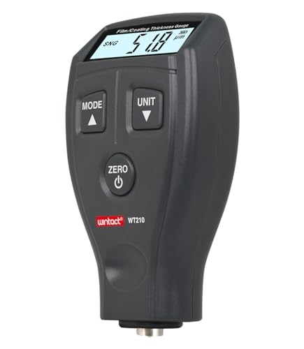 Medidor Digital Portátil de Espesor de Recubrimiento WT210, Rango 0–1800 μm / 0–70,9 mil, para superficies no magnéticas sobre sustratos metálicos magnéticos miniatura 2