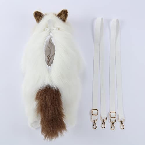 Cu-Mate Cute Plush Animal Cat Backpack Multiple Fashion Shoulder Bags Crossbody Gifts With Adjustable Straps For Women Girl Boy Kid (Muppet Cat Backpack) #TOP3