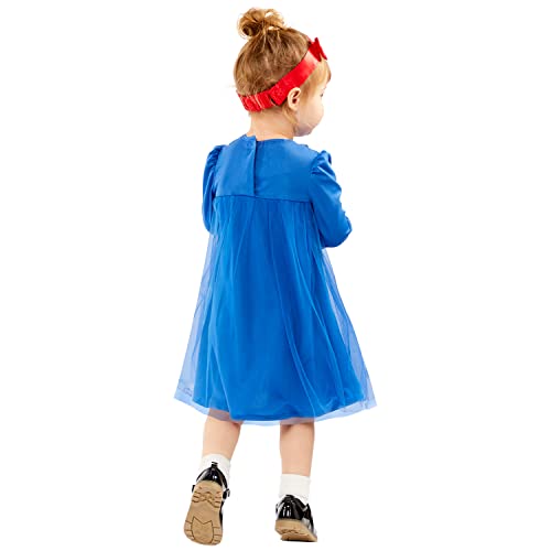 Disfraz de Matilda para bebé azul vestido de Roald Dahl infantil 4
