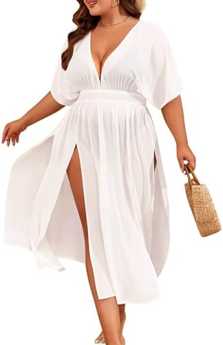 SWOMOG Women Plus Size Swimsuit Cover Up Bikini Bathing Suit Sexy...