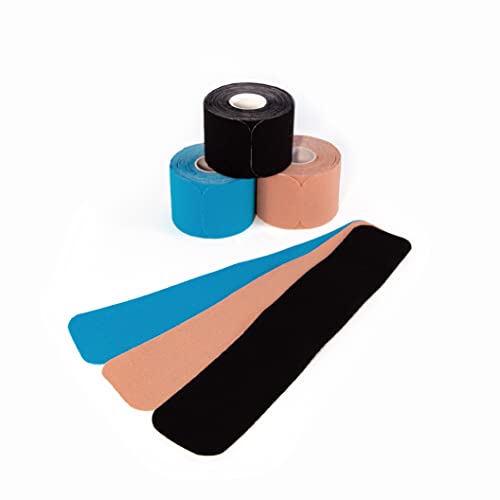 axion Kinesiology Tapes PRECUT Mix Set | 60 Pre-Cut Multicolored Sport Tape Strips 10 x 2 in - on 3 Rolls | Waterproof • Skin-Friendly • Elastic | Kinesiology Tapes Ideal for Sports - Thumbnail 2