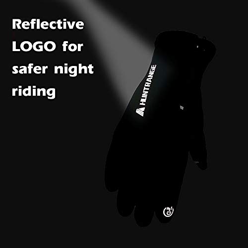 KKmoon Luva à prova d'água com todos os dedos Tela sensível ao toque Nylon Zíper Fluff quente à pro