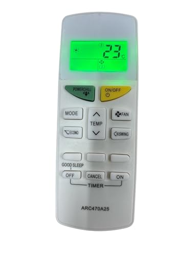 Image of Air Conditioner Remote Compatible with /Replacement for Dalkin Ac Remote | Model -ARC470A25 | Match with Your Existing Remote Before Placing The Order | Exactly Same Will Only Work