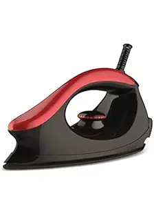 EARTH LIFE MEDIA CONSULTANCY | 750W Dry Iron with Advance Soleplate and Anti-bacterial German Coating Technology, Red and Black (3)
