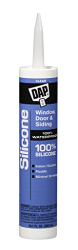 DAP 08641 12 Pack 9.8 oz. Window and Door Silicone Rubber Sealant, Clear