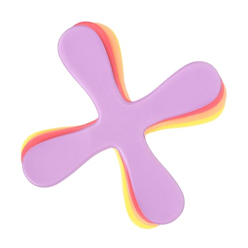 Beavorty 4pcs Eva Boomerang para entretenimiento al aire libre, diseño ligero de cuatro hojas para estimular la coordinación física, juguete interactivo