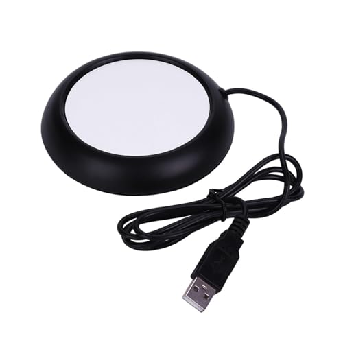 Beufee Chauffe-Tasse, Chauffe-Tasse USB à Grain de Bois 5W Chauffe-Tasse Chauffe-Café Portable Chauffe-Assiette à Thé pour Le Bureau à Domicile (Matte Black)