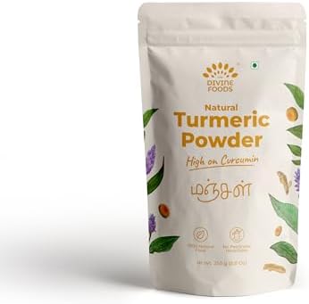 The Divine Foods Organic Turmeric Powder High Curcumin-250 Gm