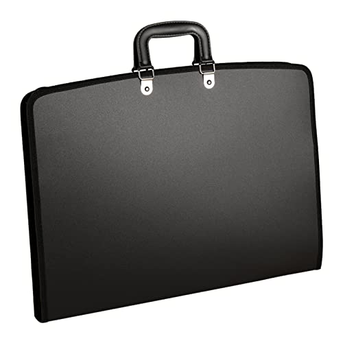 11X17 Art Portfolio Case With Zipper Leger Portfolio Folder For Artwork Pp Material Frosted Feel 11 X 17 Artist Portfolio Bag Oxford Cloth Edge Black 1 Pack #TOP16