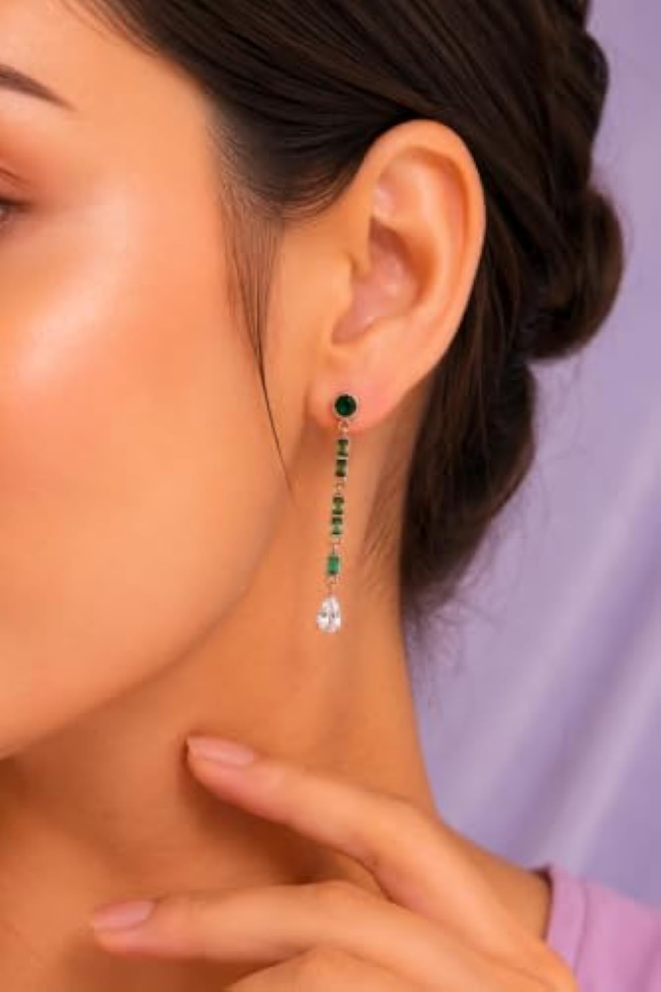 Women's Verde Cascade Sterling Silver Earrings, Everyday Wear